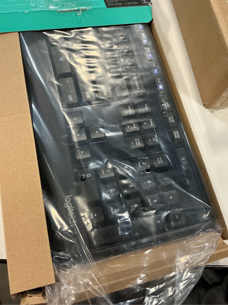 Condition photo showing Good Condition for Logitech K345 Wireless Keyboard - Full-Sized Keyboard with Palm Rest, 2.4 GHz Wireless USB Receiver - for PC, Laptop Keyboard 1 Pack