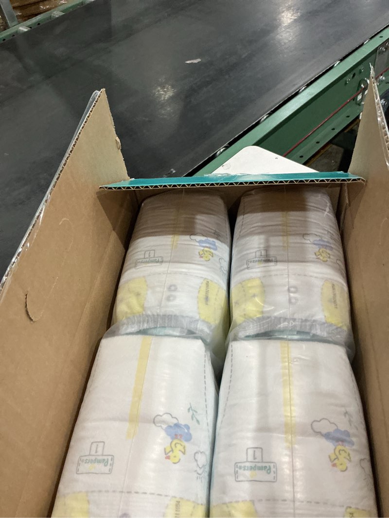 Condition photo showing Good Condition for pampers swaddlers diapers, size 1 (8-14 lbs), 96 count, fragrance free, hypoallergenic, absorbent, pediatrician recommended, skin safe