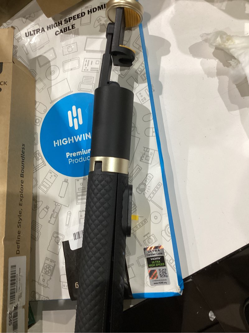 Condition photo showing New/Like New for vimose phone tripod & selfie stick with remote, portable, lightweight for video recording vlog, extendable travel tripod stand compatible with iphone android, black, 62"