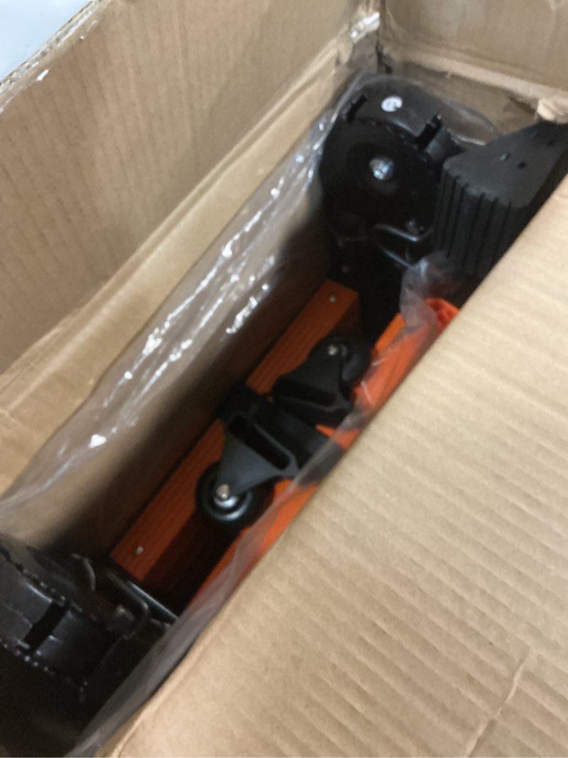 Condition photo showing New/Like New for 16.5 ft telescoping a frame ladder, 8 step, ansi certified, type ia heavy duty, 330lbs max capacity, aluminum extension ladder for home, roof, rv; orange orange 16.5 ft-a frame