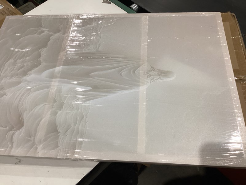 Condition photo showing Good Condition for serene white jesus canvas wall art abstract jesus walking on water back view wall decor picture spiritual elegance and tranquility christian poster print for prayer room bedroom artwork decoration canvas 24x36in