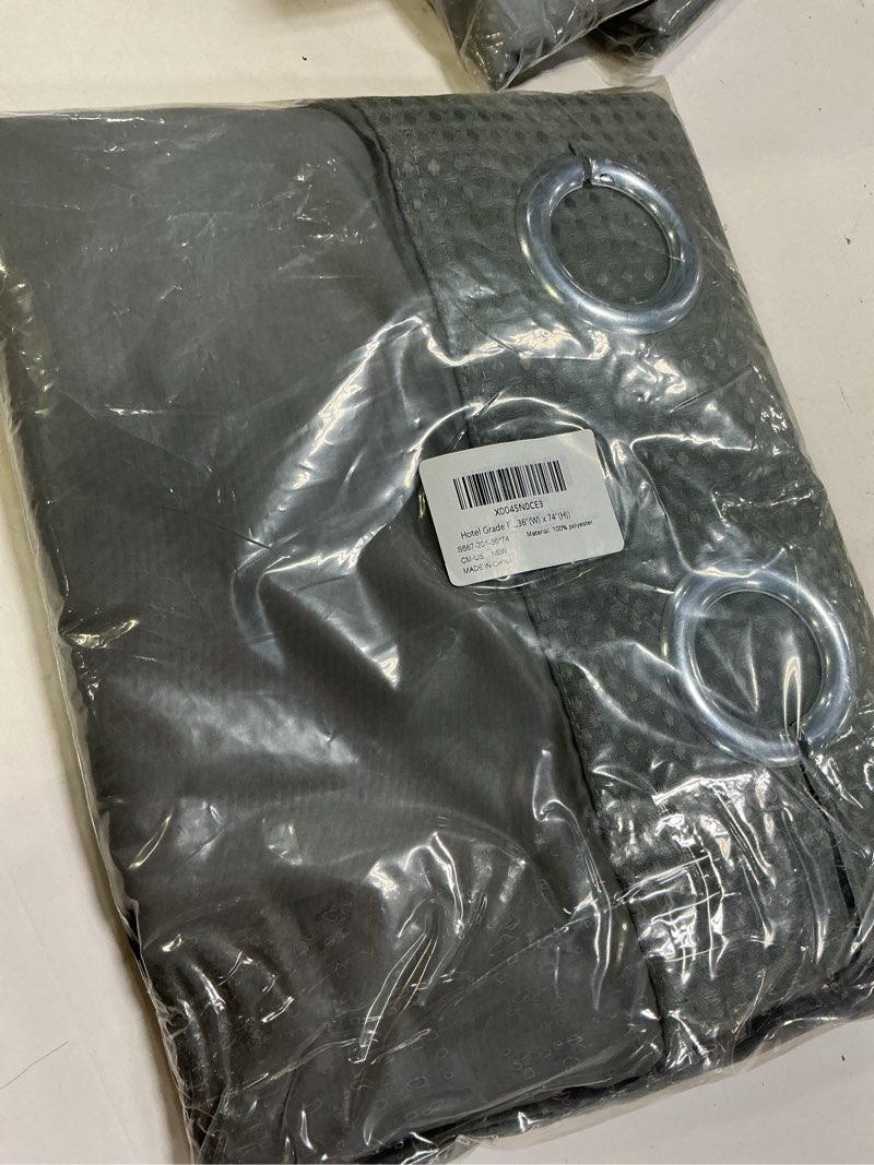 Condition photo showing New/Like New for Conbo Mio Stall No Hook Waffle Weave Shower Curtain with Snap in Liner Set, Hotel Luxury Grey Shower Curtains for Bathroom with See Through Top Window, Waterproof, Washable 54W x 74H Waffle-grey 54"W x 74"L (Pack of 1)