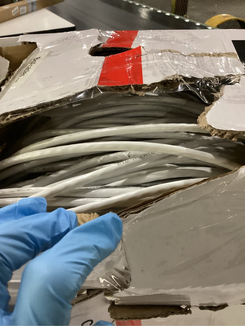Condition photo showing Good Condition for big-a - bulk cat6 cable 1000ft 23awg solid 4 pair, cat 6 ethernet cable unshielded twisted pair (utp), (cmr) 550mhz internet cable, pull box - white 1000 ft white