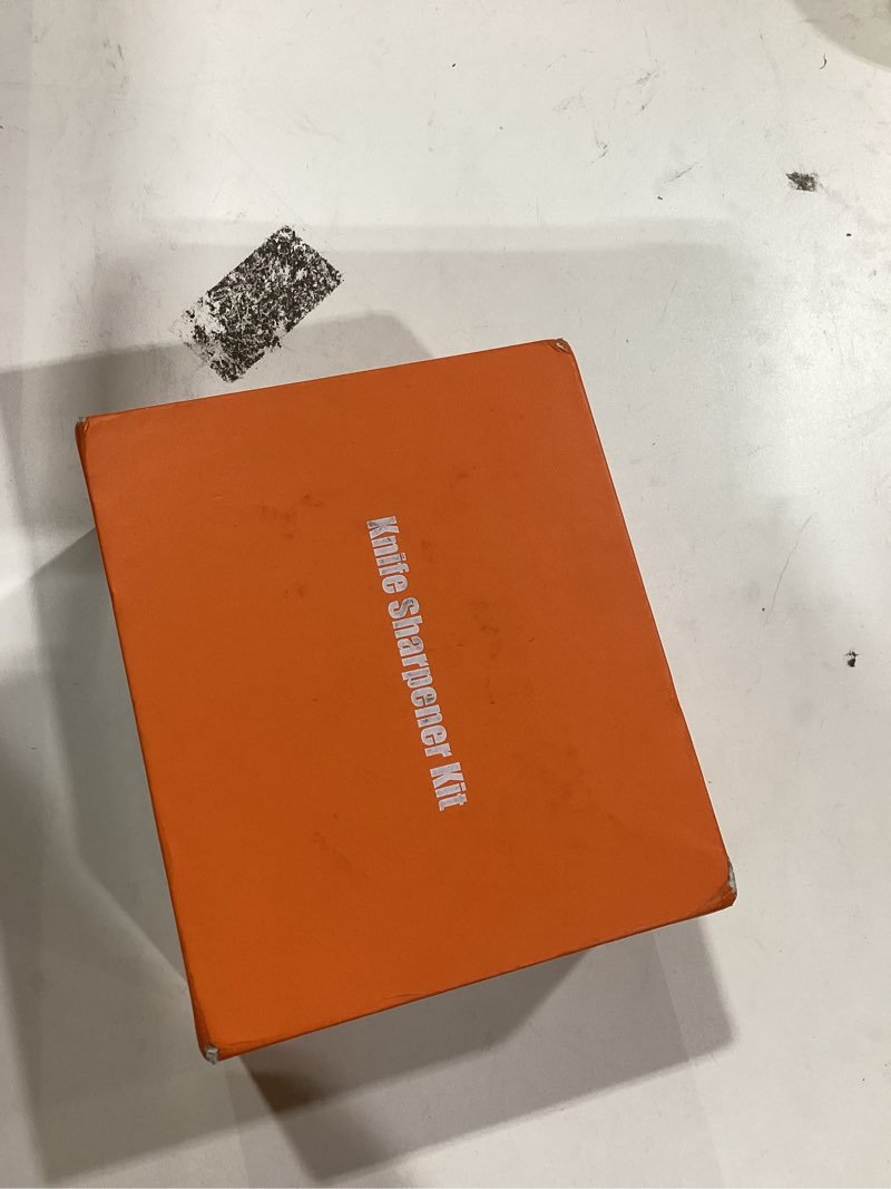 Condition photo showing Good Condition for Knife Sharpener Tool, Rolling Knife Sharpener Kit, Knife Sharpening with Diamonds and Ceramic for Steel of Any Hardness, Kitchen knife Sharpener with 15 & 20 Degree Magnetic Angle(Brown)