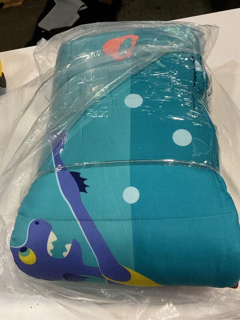 Condition photo showing As Is for jay franco disney pixar luca here we go 7 piece full size bed set - includes comforter & sheet set - super soft fade resistant microfiber (official disney pixar product)