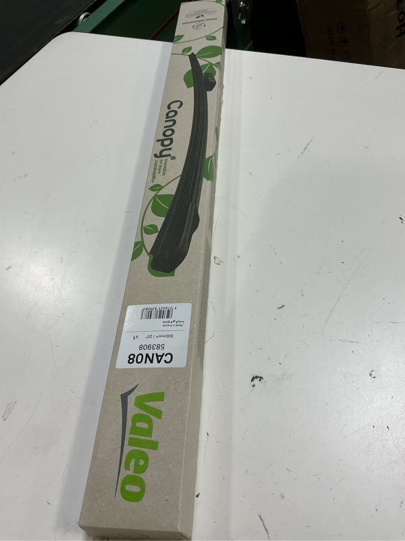 Condition photo showing New/Like New for valeo 583908 canopy innovative automotive replacement windshield wiper blades for my car made from natural and recycled materials, 20-inch wiper blade, pack of 1 20-inch hook