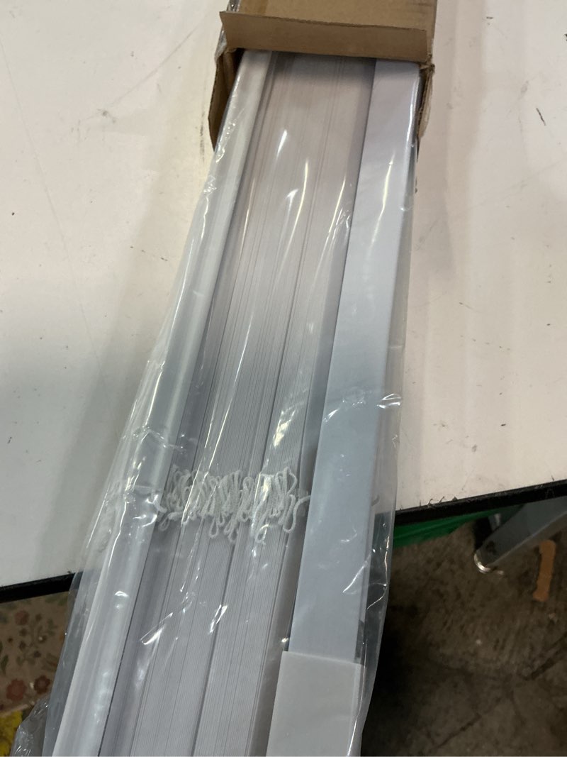 Condition photo showing Good Condition for no drill blinds for windows 1" vinyl l-shaped slats cordless mini blinds for home, 39" w × 64" h white white 39" w × 64" h