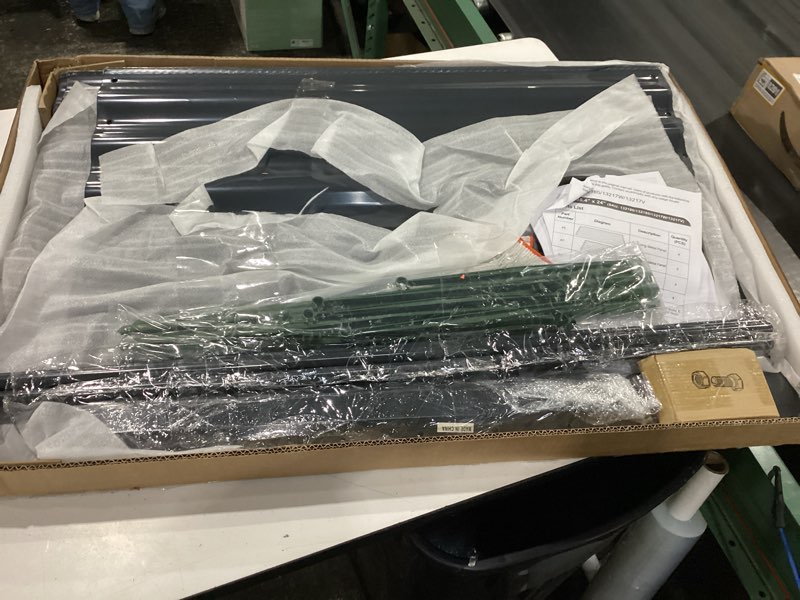 Condition photo showing New/Like New for quictent galvanized raised garden bed 6x3x2 ft metal planter box bottomless for backyard outdoor, include 1 pc tomato cage (dark gray) dark grey 6x3x2 ft