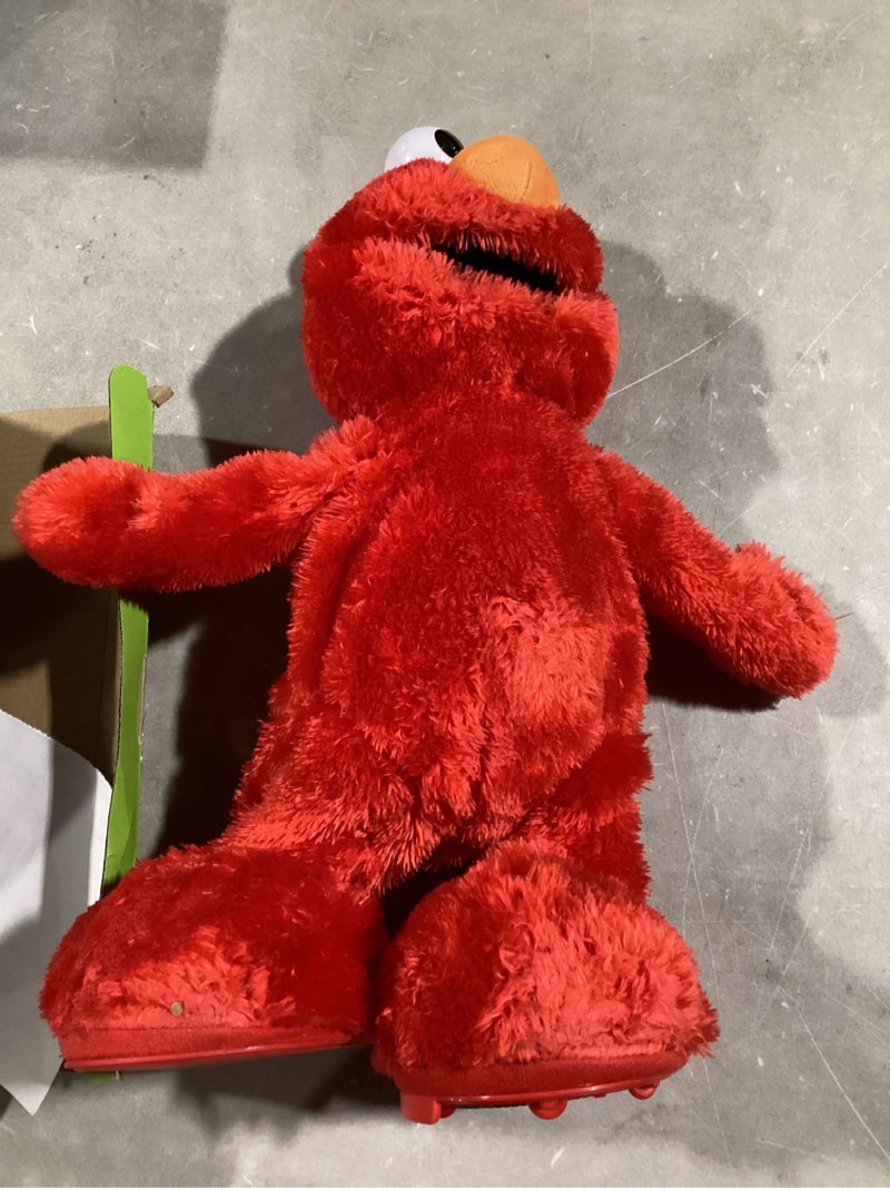 Condition photo showing Good Condition for Sesame Street Hokey Pokey Elmo 14” Interactive Plush Toy, Sings, Dances & Plays Music, Bilingual Stuffed Animal for Pretend Play, Soft & Huggable, Ages 18 Months and Up by Just Play