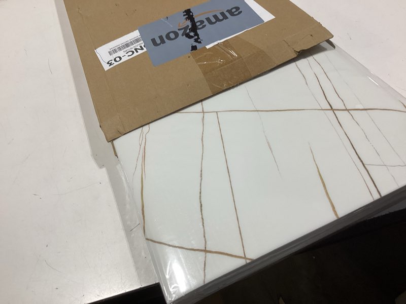 Condition photo showing Good Condition for wall panels peel and stick?pvc imitation artificial marble tiles sticker?10 pcs 23.6" l x 11.8" w?heat-resistant backsplash tile?ideal for kitchen bathrooms living rooms bedrooms. du099 10pcs (23.6" l x 11.8" w)