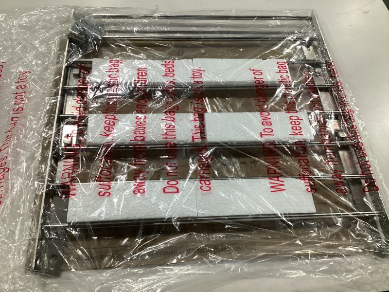 Condition photo showing New/Like New for smartsome | wall mounted | clothes drying rack| 22" wide |15 linear feet capacity | 8 smooth round stainless steel rods | 60 lb capacity | fully assembled | compact sturdy space-saving design 22-inches