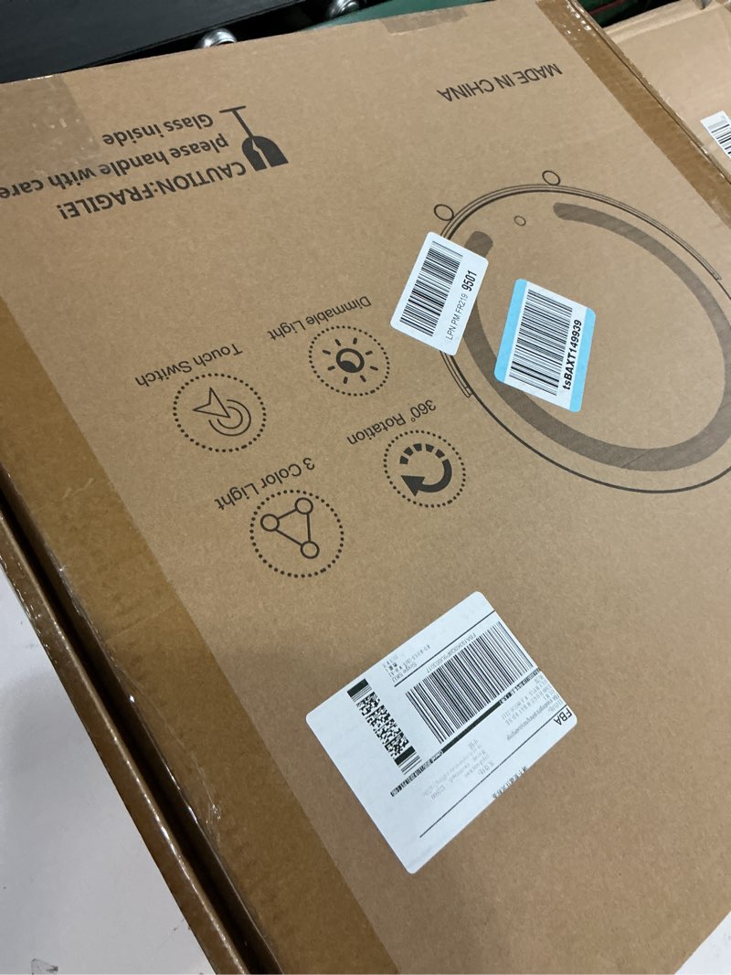 Condition photo showing Good Condition for ROLOVE Makeup Mirror with Lights, 18 Inch Vanity Mirror with Lights, Lighted Makeup Mirror, Smart Touch Control Round Lighted Vanity Mirror, Tabletop ? Desk Mirror, Gifts for Women, Wife, Mom, Girls White 18"L x 18"W