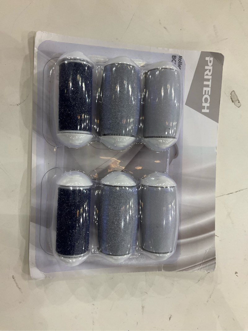 Condition photo showing New/Like New for PRITECH Callus Removers 6 Pack Replacement Rollers Heads for Electric Feet File Pedicure Tools, 2 Extra Coarse, 2 Regular Coarse, 2 Fine Coarse Refill Rollers (1138-White/1138-Pink/1138-Black)