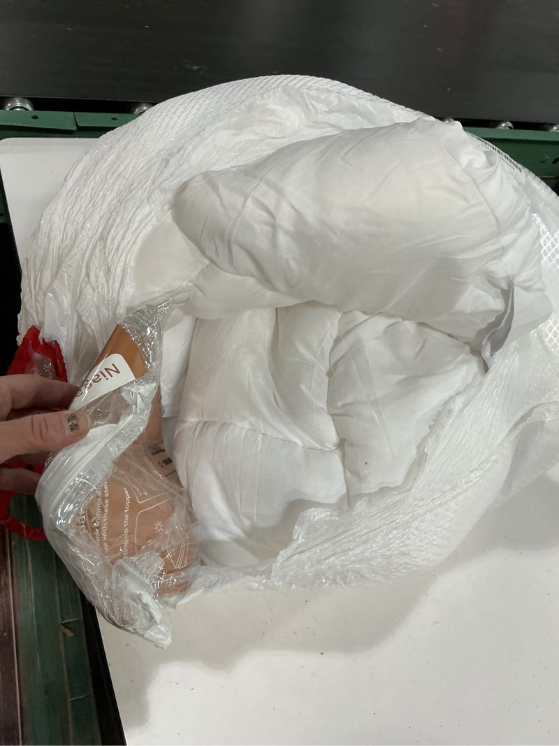 Condition photo showing As Is for ultra soft twin mattress topper - cloud-like mattress pad for full back support - breathable cooling material for hot sleepers, white white twin