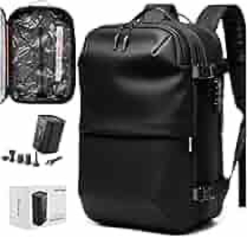 Vacuum Backpack Travel with Pump - 60L Expandable Airback Backpack w/Detachable Wheels, Vacuum Seal 