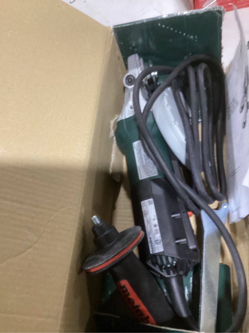 Condition photo showing As Is for Metabo 613069420 WEPF 9-125 Flat Head Angle Grinder