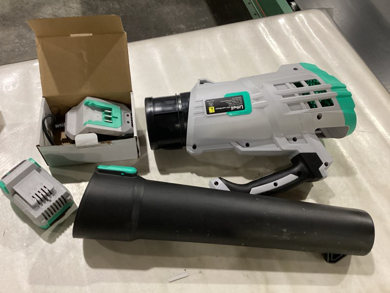 Condition photo showing Good Condition for Litheli 20V Cordless Leaf Blower 350 CFM 85 MPH, Variable Speeds Electric Leaf Blower Battery Powered for Blowing Leaves, Dust, Snow, 4.0 Ah Battery & Fast Charger Included 20V 4.0Ah 350 CFM