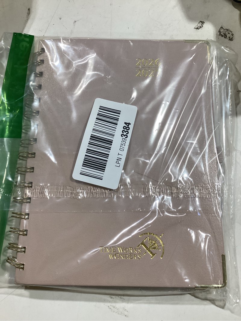 Condition photo showing New/Like New for poprun 2026-2027 academic year weekly and monthly planner calendar,jul 2026 - jun 2027?6.25" x 8.5",daily agenda book & appointment book with hourly schedule, tabs, hardcover, school and office supplies - light pink light pink medium 8.5" x 6.25" weekly layout & jul.2026-jun.2027