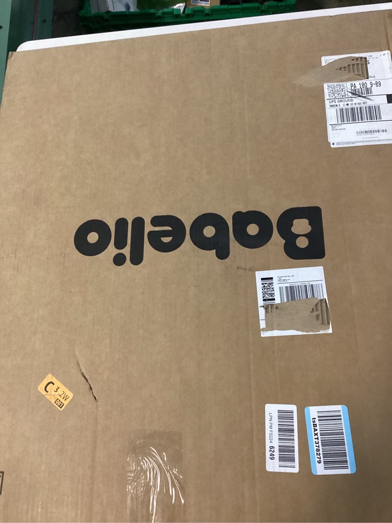 Condition photo showing New/Like New for babelio baby gate for stairs, kitchen & doorways, no bottom bar| one-handed operation| auto-close| hardware mount (drill needed) safety dog/pet gate (black - b17, 26-43" w, 28" h)