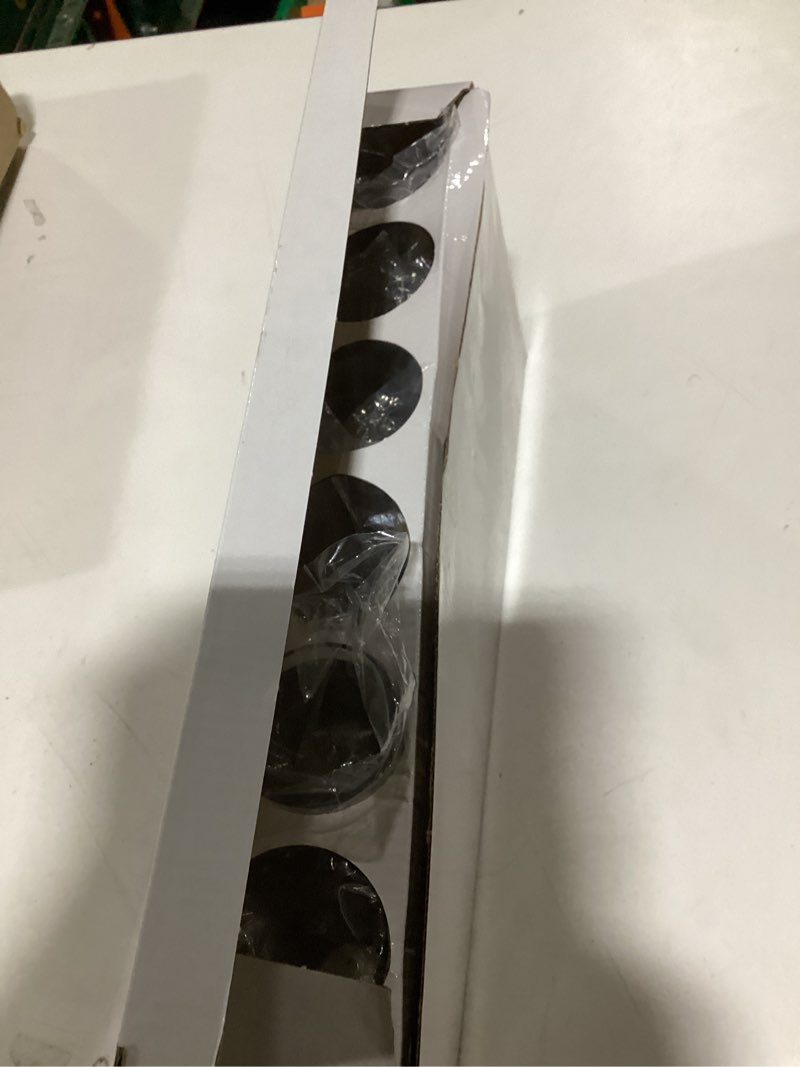 Condition photo showing As Is for homeya led champagne flutes (set of 6 multi-color), water liquid activated light up cups flashing wine glasses blinking cocktail whisky drinkware glow dark for christmas halloween party wedding gifts 5 solid color + 1 color-changing