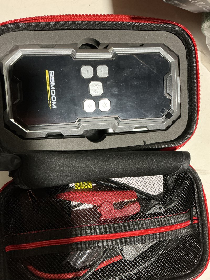 Condition photo showing Good Condition for jump starter with air compressor, 6000a jump starter battery pack (all gas/10l diesel), 150psi 12v jump box car battery jumper starter portable with type-c quick charge and led lights