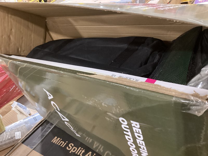 Condition photo showing Good Condition for acacia air floor 2-3 person for space camping system, 4-layer, 6-inch-thick inflatable floor for floating tent, waterproof moistureproof camping base with removable carpet, repair patch, carry bag floor 2-person