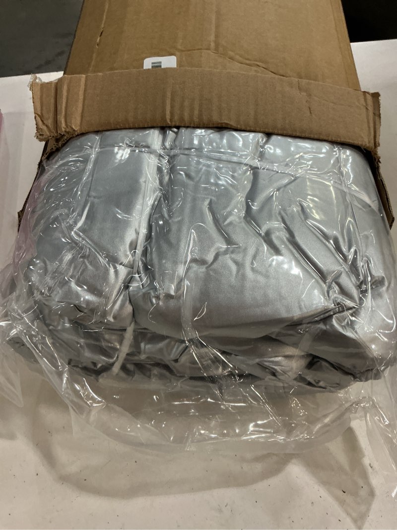 Condition photo showing New/Like New for waterproof 11-12 hammock cover, 210t sun rain uv dust snow protection outdoor covers with windproof straps & soft cotton lining for hammock with 55 inch spreader bars -silver 11ft hammock cover-silver