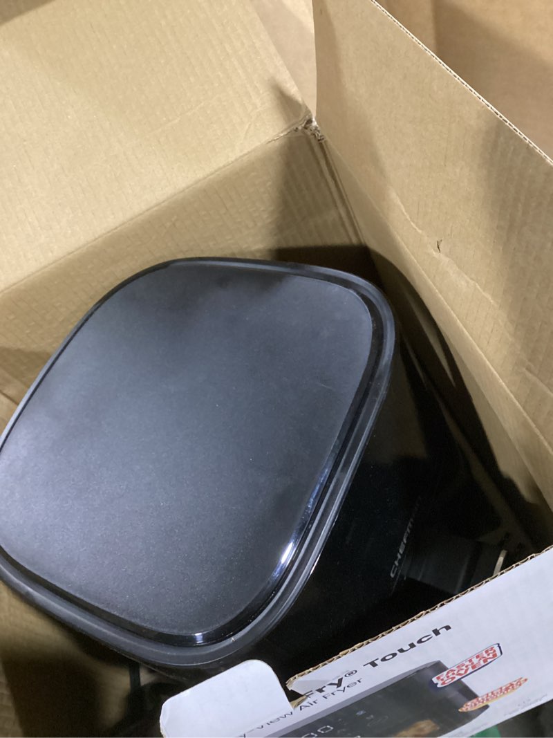 Condition photo showing Good Condition for Chefman Air Fryer – 4 QT Compact Airfryer for Quick & Easy Meals, Features Hi-Fry Technology for Extra Crisp, Easy-View Window, Touch Controls with 4 Presets, Nonstick & Dishwasher Safe Basket - Black
