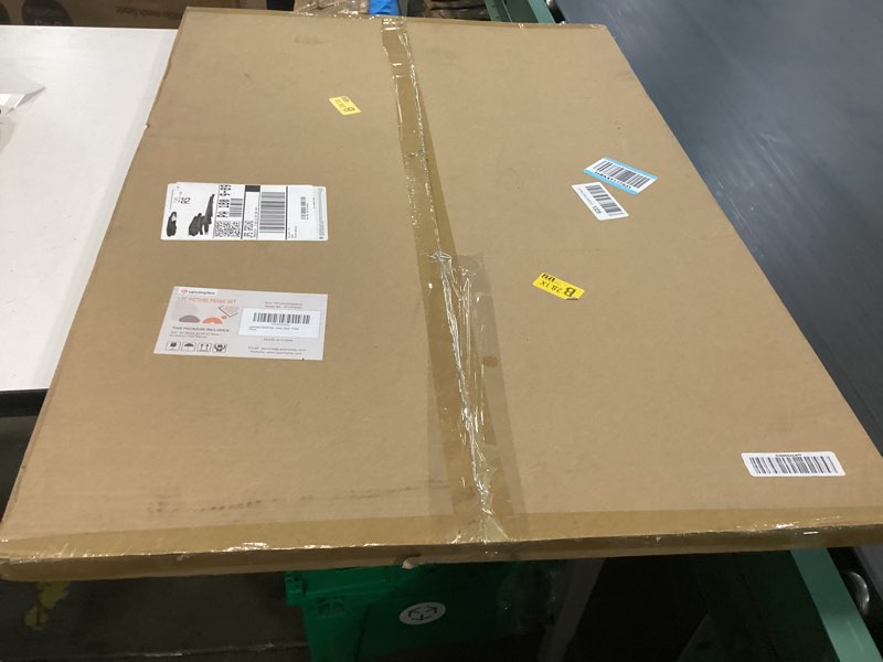 Condition photo showing New/Like New for upsimples 24x36 poster frame, display pictures 20x30 with mat or 24 x 36 without, wall hanging picture frames, black, 1 pack black 24x36
