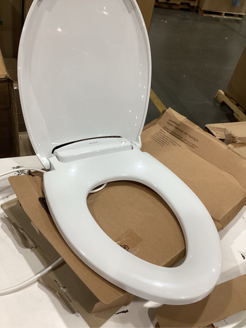 Condition photo showing Good Condition for brondell l60-ew lumawarm heated nightlight elongated toilet seat, white elongated - l60-ew