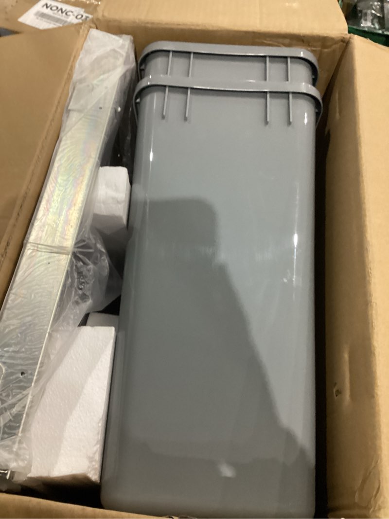 Condition photo showing Good Condition for Double Pull-Out Trash Can for Under Kitchen Cabinets Include Double 35QT Trash Bin Doesn't Include Door Fittings, Bottom-Mount Recycling Bin Double 35 QT Bottom Mount