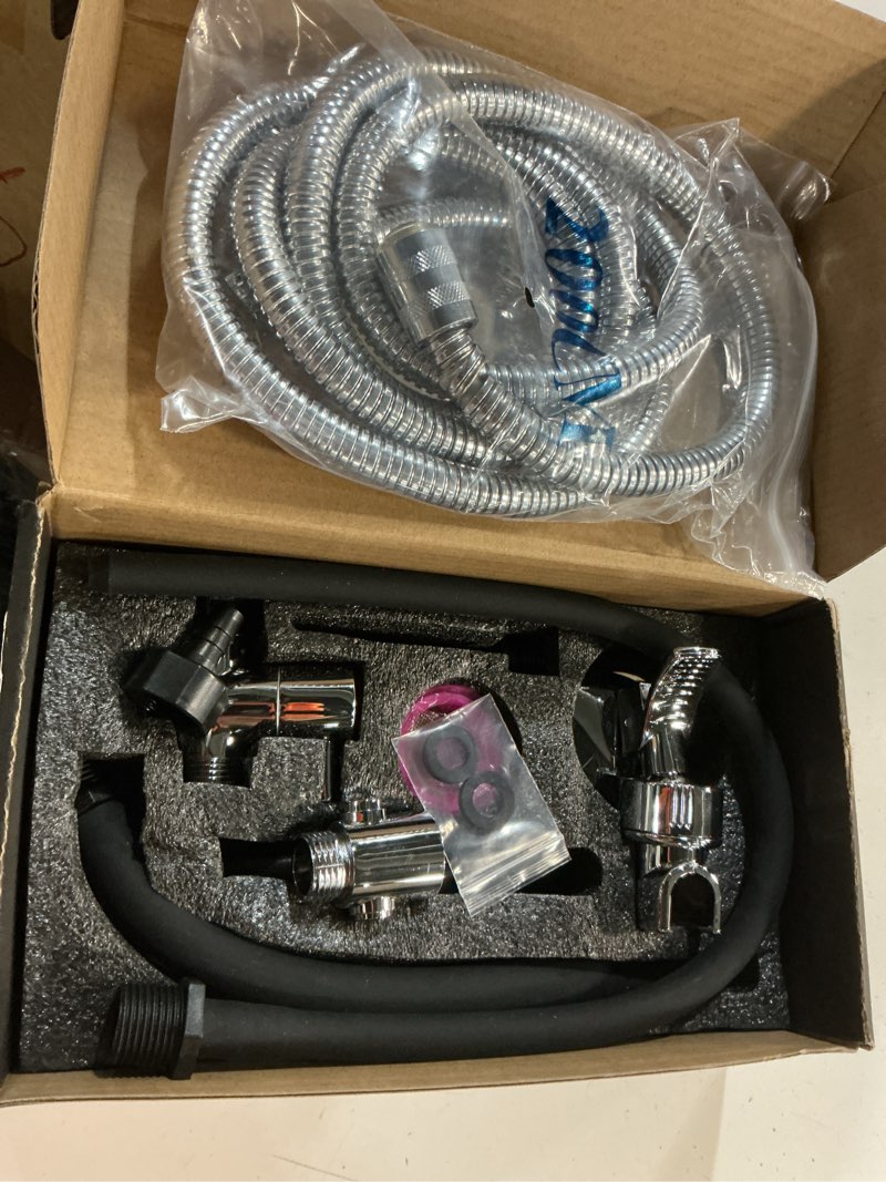 Condition photo showing Good Condition for shower enema system with 79 inch hose, 3-way diverter, shower douche for men and women portable cleaner, enema nozzle kit cleaner attachment 9 pieces set