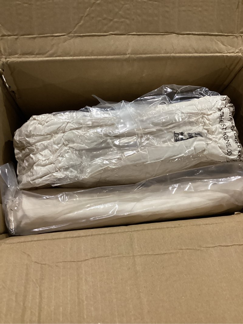 Condition photo showing New/Like New for hymokege ivory oversized king comforter set seersucker 7 pieces, all season luxury bed in a bag for bedroom, bedding set with comforter, sheets, pillowcases & shams oversized king(120"x 98") ivory