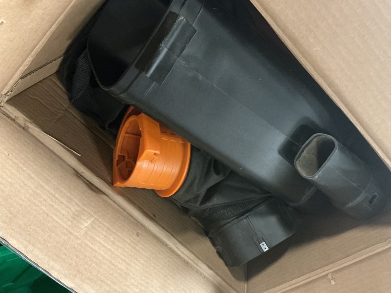 Condition photo showing As Is for WORX Trivac 3 in 1 Electric Leaf Blower for Lawn Care, Leaf Vacuum with 350 CFM & 210 MPH, Leaf Mulcher with Metal Impeller, WG509 350CFM Blower/Vac/Mulcher