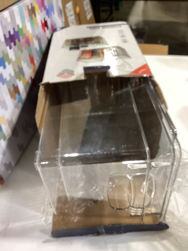 Condition photo showing As Is for clearspace plastic pantry organization and storage bins with lids - perfect kitchen organization or kitchen storage - fridge organizer, refrigerator organizer bins, cabinet organizers 10"l x 6"w x 5"h 2