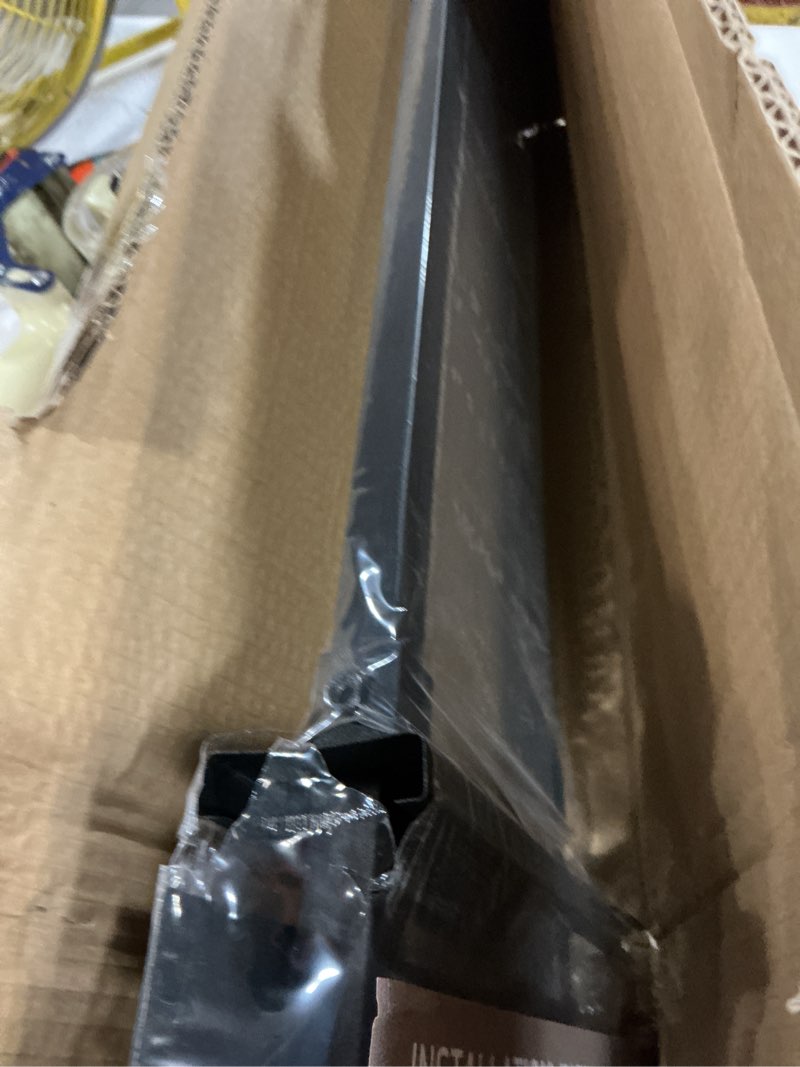 Condition photo showing New/Like New for heavy duty adjustable pedestal sign stand, double sided display stand adjustable to 80 inches for poster board & foam board, column sign holder for business lobby, wedding, event, black 1 pack poster stand, double-sided