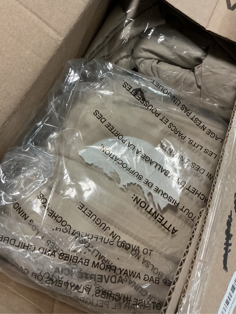 Condition photo showing New/Like New for Monbix Queen Comforter Set - 7 Pieces Beige Bed in a Bag Queen Bedding Sets with Comforters, All Seasons Comforter Bed Set with Sheets,Pillowcases & Shams Apricot Beige Queen(90"X90")