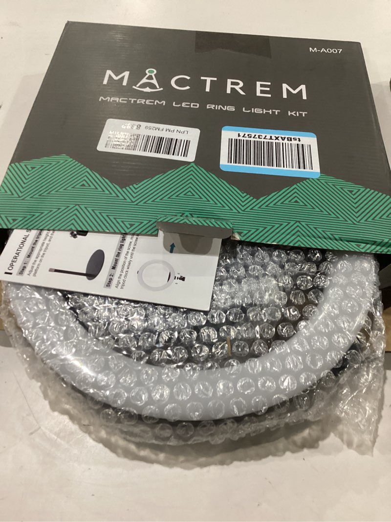 Condition photo showing New/Like New for MACTREM 10“ Desk Ring Light with Stand, Desktop LED Circle Halo Light with Phone Holder for Computer Zoom Meeting, Laptop Light for Conference Video Calls, Live Streaming, Podcast, Selfie, Makeup 10Inch Black