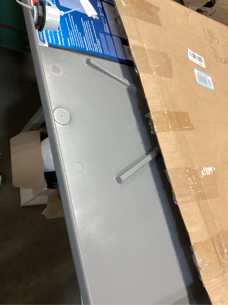Condition photo showing Good Condition for camco low profile washing machine drain pan with pvc fitting, 29 inch x 33 inch id and 31 inch x 35 inch od - protects your floors from washing machine leaks - easy to use - pewter - 20788 standard packaging pewter 30.5" x 34.5"