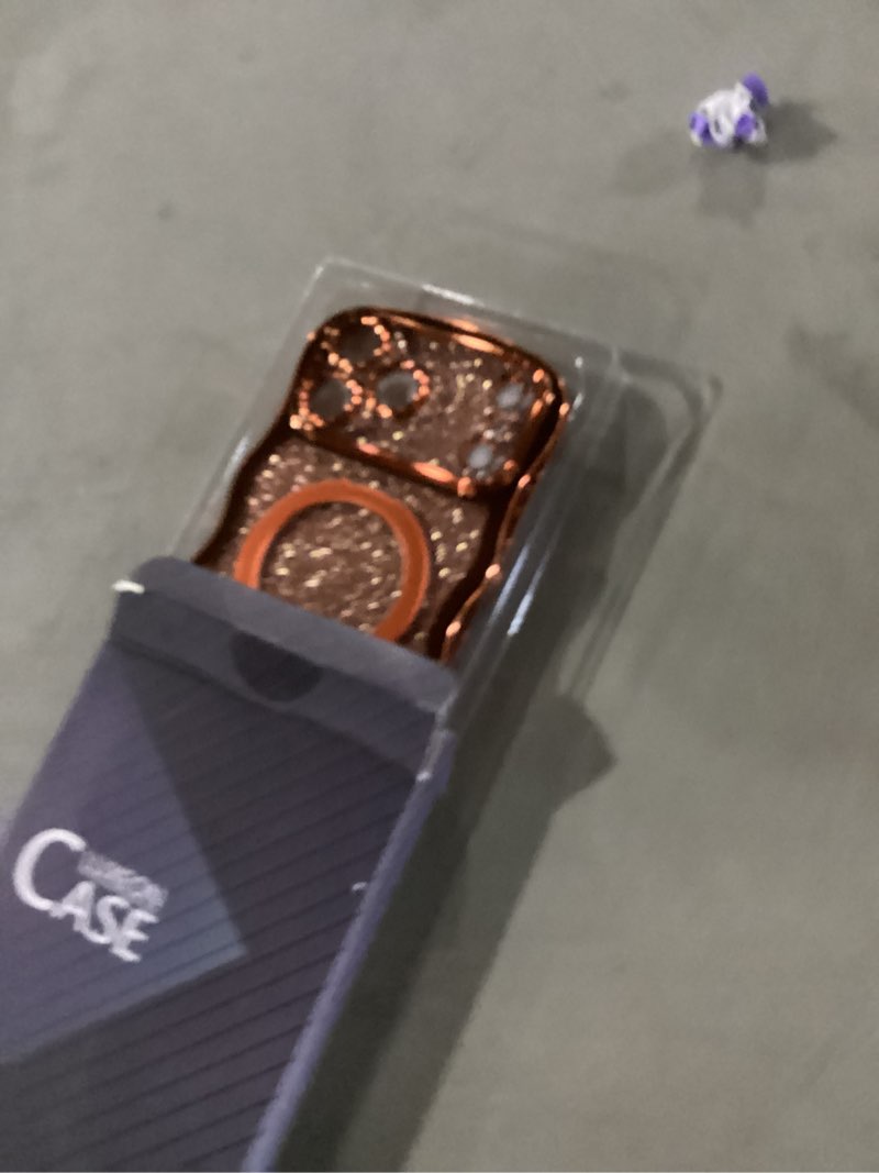 Condition photo showing New/Like New for 3 in 1 for iPhone 17 Pro Max Case with 360° Spin Magnetic Stand, 1X DIY Glitter Cardstock+1X Screen Protector, [Fit for Magsafe]Cute Wavy Glossy Clear Phone Cover for Women Girls 6.9", Cosmic Orange iPhone 17 Pro Max 6.9" Orange