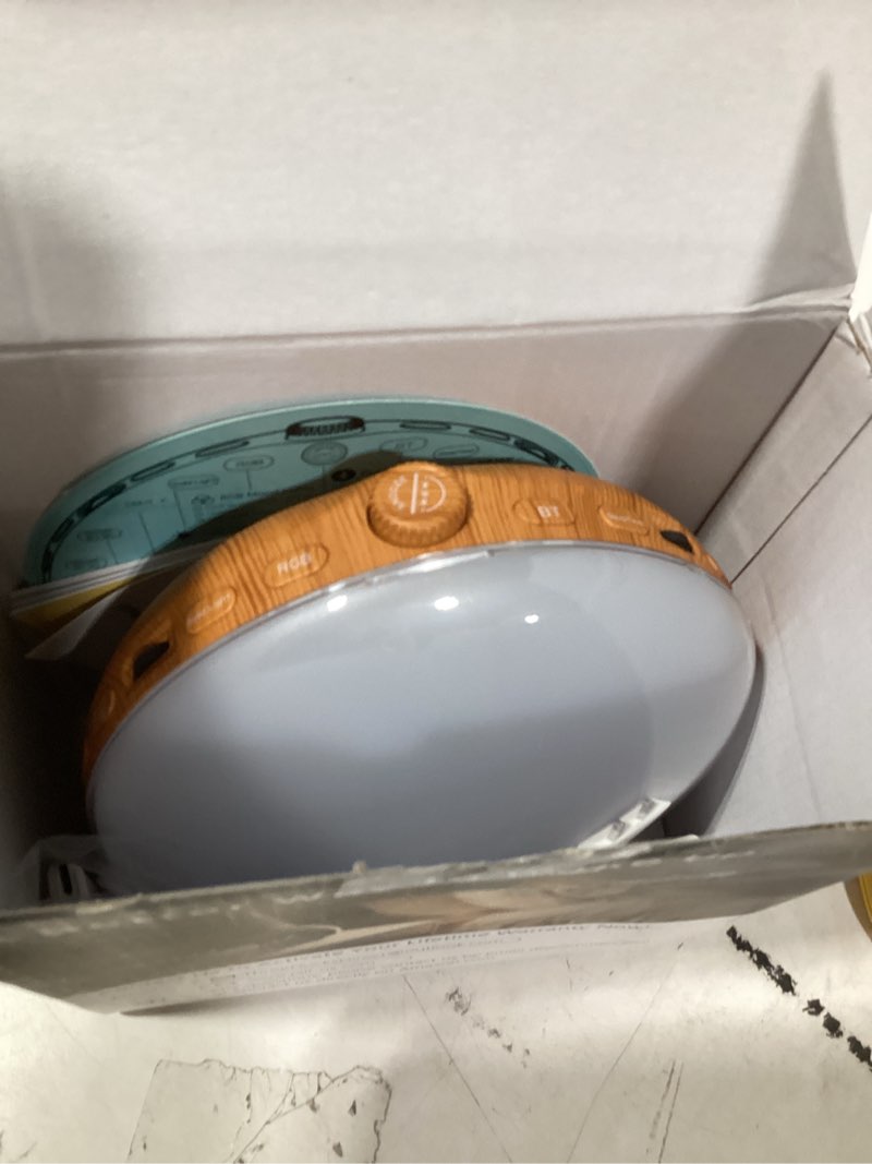 Condition photo showing Good Condition for JALL Wake Up Light Sunrise Alarm Clock for Kids, Heavy Sleepers, Bedroom, White Noise Sound Machine with 17 Nihgt Lights, 25 Soothing Sounds, Bluetooth Speaker, Dual Alarms, FM Radio, Wood Grain