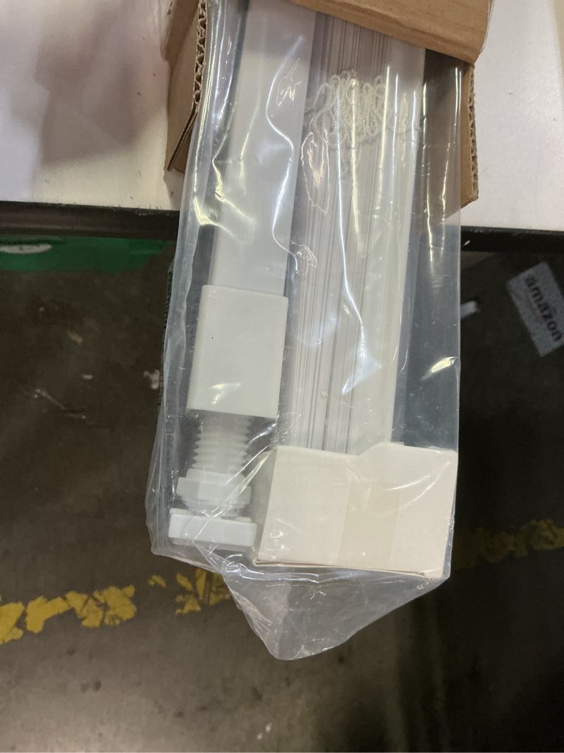 Condition photo showing Good Condition for lazblinds no tools no drill 1" vinyl mini blinds, cordless blinds for windows, light filtering horizontal window blinds & shades, 34" w x 36" h, white cordless-white 34" w x 36" h