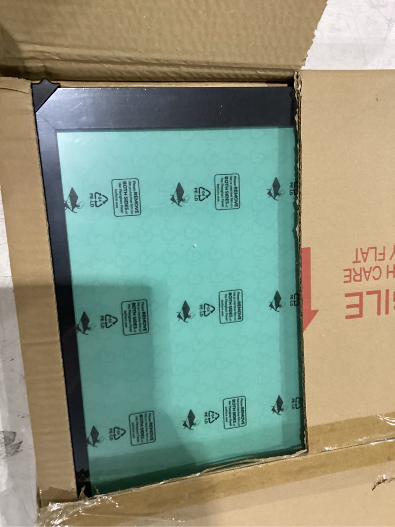 Condition photo showing New/Like New for lavie home 24x24 picture frame, square poster frame with high definition plexiglass, horizontal or vertical wall gallery 24 x 24 frames suitable for photos, artworks, posters,puzzle, black 1pc 24x24 black