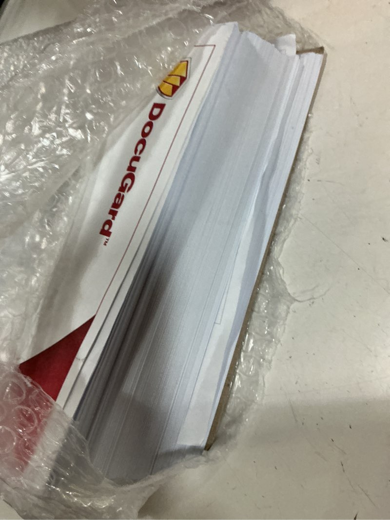Condition photo showing Good Condition for docugard medical security papers, 24 lb bond weight, 8.5 x 11, blue, 500/ream blue 500 sheets standard, 6 features