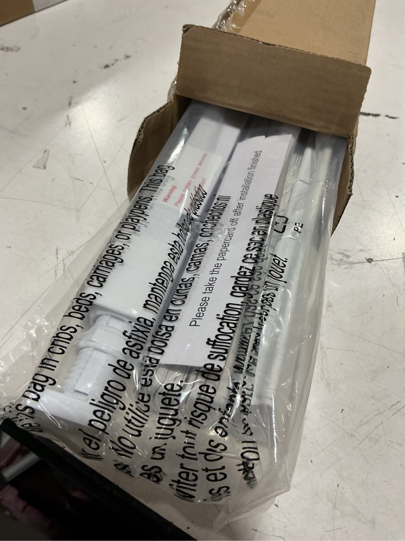 Condition photo showing New/Like New for lazblinds no tools no drill 1" vinyl mini blinds, cordless blinds for windows, light filtering horizontal window blinds & shades, 45" w x 64" h, white cordless-white 45" w x 64" h