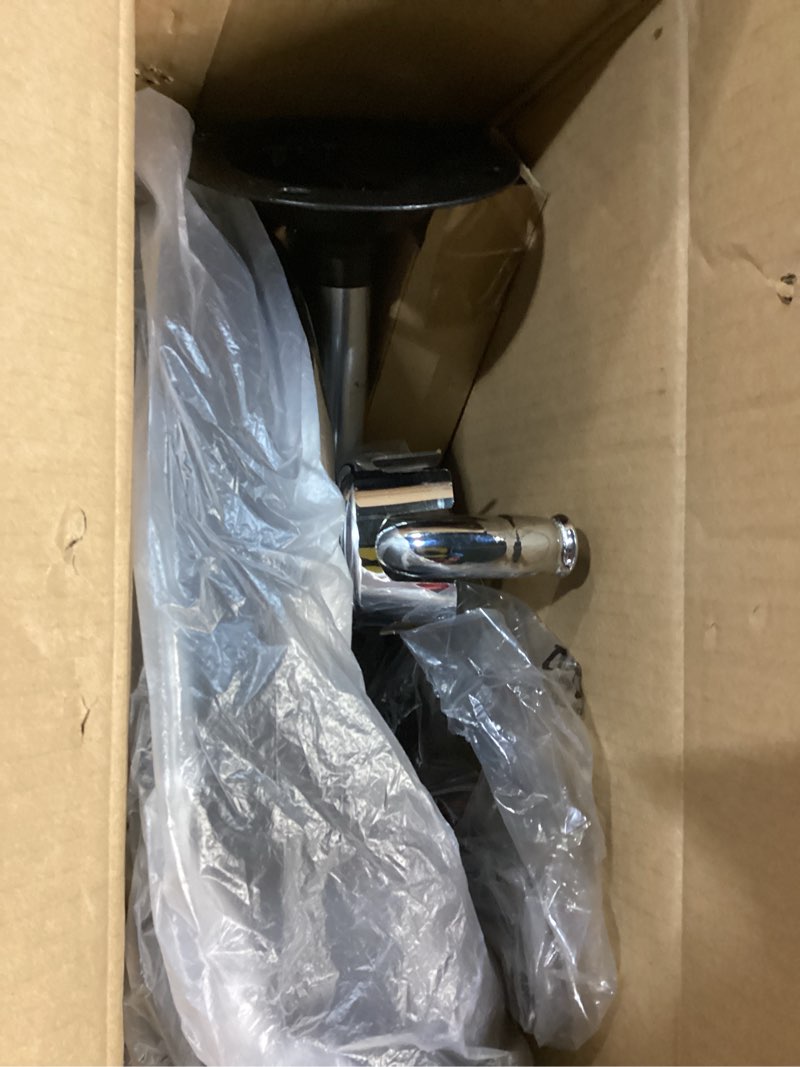 Condition photo showing Good Condition for KKTONER PU Leather Round Rolling Stool with Foot Rest Height Adjustable Swivel Drafting Work SPA Task Chair with Wheels (Black)