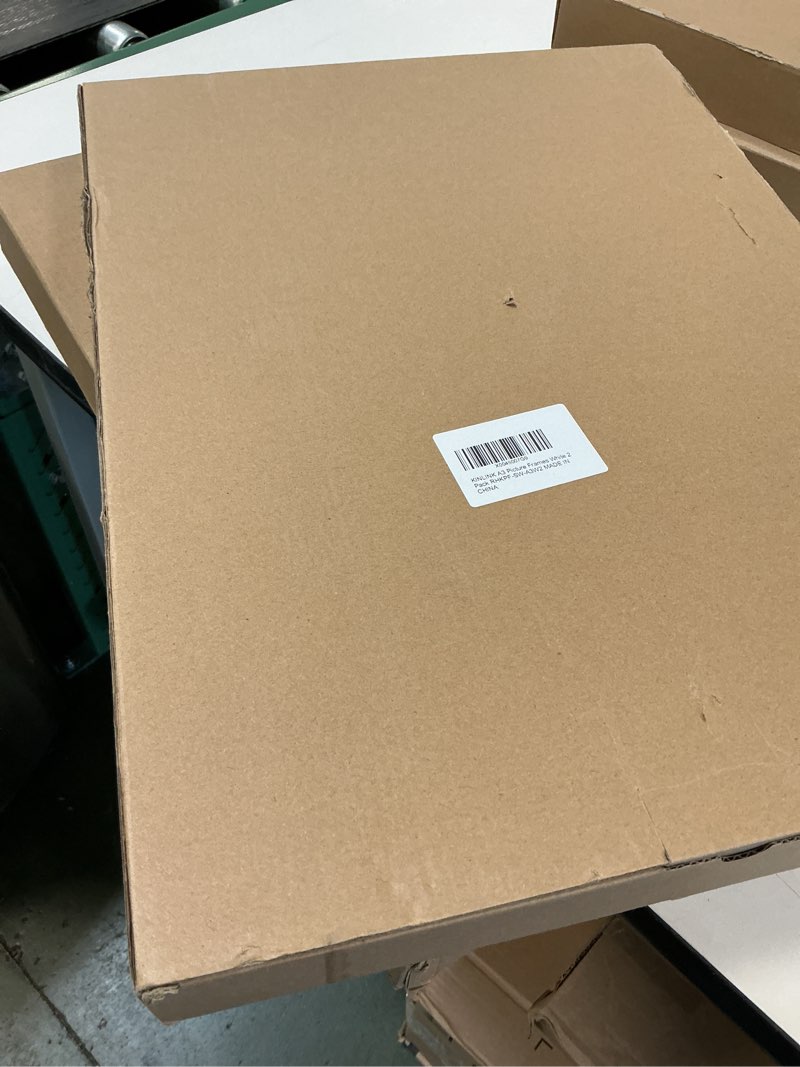 KINLINK A3 Picture Frame White, Solid Wood Frames with Acrylic Plexiglass for Pictures A4 with Mat or A3 without Mat Wall Display Poster Frame Set of 2