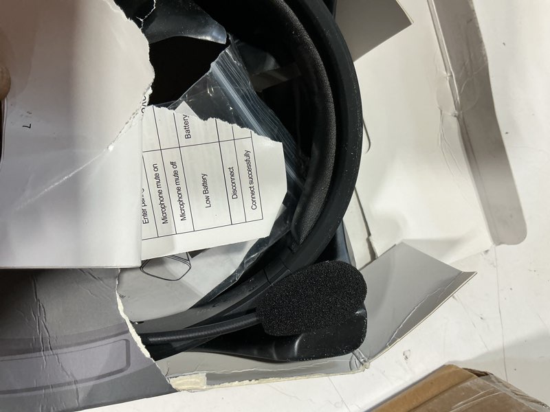 Condition photo showing New/Like New for trucker bluetooth headset v5.0, wireless headset with noise canceling&mute microphone for cell phones, on ear bluetooth headphone for computer, zoom meetings, skype, home office