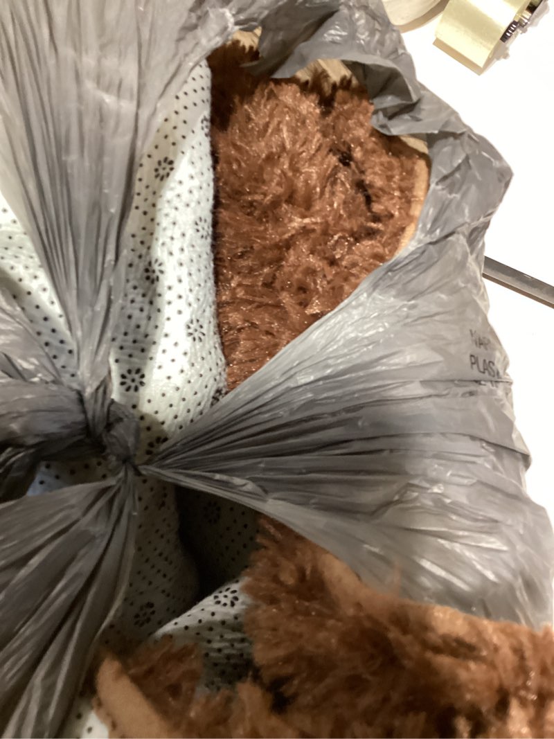 Condition photo showing As Is for LOCHAS Ultra Soft Indoor Modern Area Rugs 9x12 Fluffy Living Room Carpets for Children Bedroom Home Decor Nursery Rug, Brown Brown 9' x 12' (Rectangular)