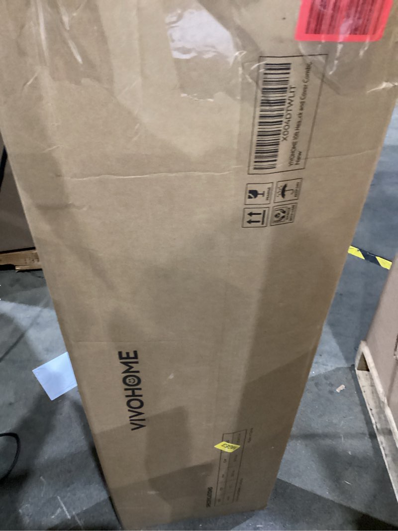 Condition photo showing New/Like New for VIVOHOME 10 ft Heavy Duty Firewood Rack Outdoor with Cover, Fire Wood Storage Rack, Log Holder and Cover Combo Set with Zipper, Black 10ft Black